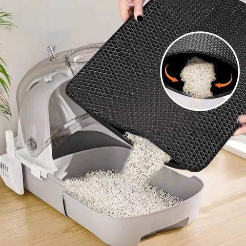 Mata Wycieraczka Pod Kuwetę - Idealna Ochrona Przed Rozsypanym Żwirkiem 40 x 50 cm Mata Wycieraczka Pod Kuwetę - Idealna Ochrona Przed Rozsypanym Żwirkiem 40 x 50 cm
