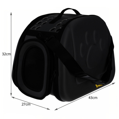 Transporter Torba dla Psa Kota Królika Podróżna Kojec Składany 43 x 32 x 27cm Czarny Transporter Torba dla Psa Kota Królika Podróżna Kojec Składany 43 x 32 x 27cm Czarny