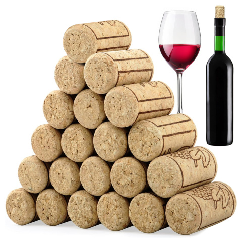 Korki do Butelen na Wino 22x33 cm 100szt. do Nalewek Drewniane Dąb Korki do Butelen na Wino 22x33 cm 100szt. do Nalewek Drewniane Dąb