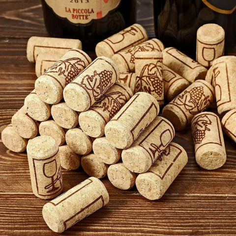 Korki do Butelen na Wino 22x33 cm 100szt. do Nalewek Drewniane Dąb Korki do Butelen na Wino 22x33 cm 100szt. do Nalewek Drewniane Dąb