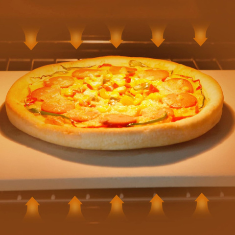Kamień do Pizzy granitowy na Grilla 36x38 cm + Łopatka deska gratis 2w1 Kamień do Pizzy granitowy na Grilla 36x38 cm + Łopatka deska gratis 2w1