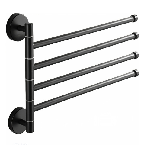 Wieszak na Ręczniki Łazienkowy Loft Metalowy Ścienny Uchwyt do Łazienki Czarny Wieszak na Ręczniki Łazienkowy Loft Metalowy Ścienny Uchwyt do Łazienki Czarny