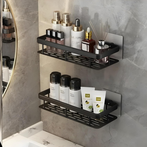 Półka Łazienkowa komplet 2 sztuki pod prysznic Wisząca Aluminiowa Koszyk organizer LOFT Półka Łazienkowa komplet 2 sztuki pod prysznic Wisząca Aluminiowa Koszyk organizer LOFT