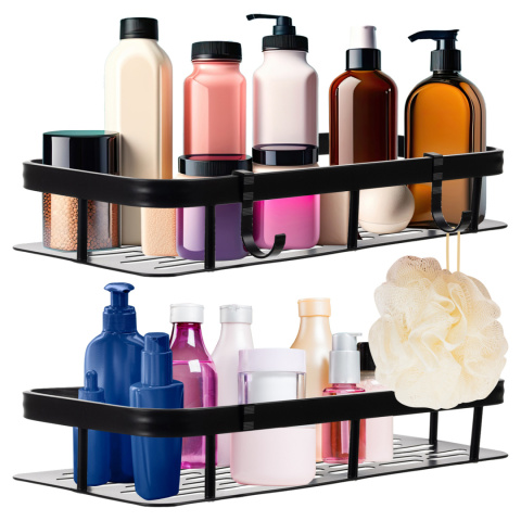 Półka Łazienkowa komplet 2 sztuki pod prysznic Wisząca Aluminiowa Koszyk organizer LOFT Półka Łazienkowa komplet 2 sztuki pod prysznic Wisząca Aluminiowa Koszyk organizer LOFT