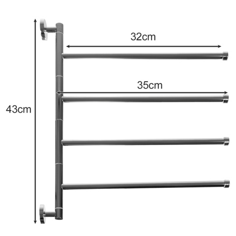 Wieszak na Ręczniki Łazienkowy Loft Metalowy Ścienny Uchwyt do Łazienki Srebrny Wieszak na Ręczniki Łazienkowy Loft Metalowy Ścienny Uchwyt do Łazienki Srebrny